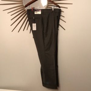 Nautical 33x30 grey striped dress pant.